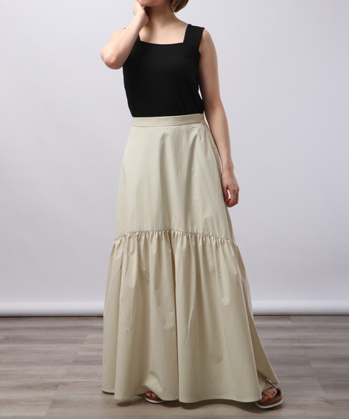 FUNALIVE(ファンアライブ)の「PAGE ONE 日本製しっとりインナーキャミソール(キャミソール・レディース・ブラック/杢グレー/オフホワイト/モカ/グリーン・M-L)」の19枚目の写真