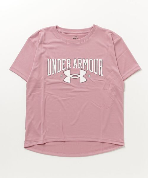 UNDER ARMOUR(アンダーアーマー)の「アンダーアーマー UAテック ショートスリーブTシャツ 〈ボックスグラフィック〉(Tシャツ/カットソー・レディース・ブラック/スモークピンク/ホワイト・S/L/M/XL)」の1枚目の写真