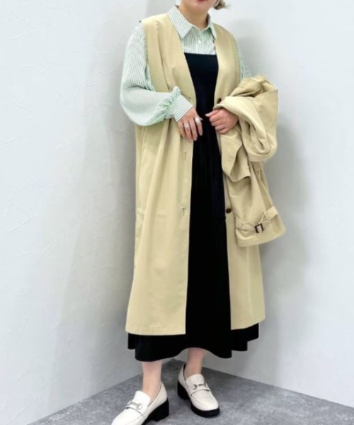 FOREVER 21(フォーエバー トゥエンティーワン)の「【BASIC】ブルゾンジレセットコート(ブルゾン・レディース・ベージュ/ブラック・FREE)」の21枚目の写真