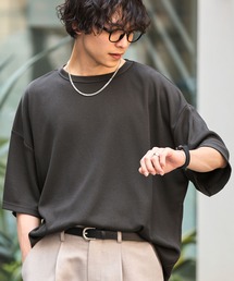 度詰めドライタッチワッフル ルーズS/Sカットソー