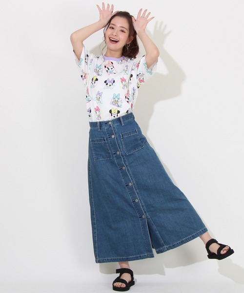 Disney（ディズニー）の「親子お揃い パステル 総柄 キャラクター  ディズニー Tシャツ 8146A（Tシャツ/カットソー・レディース・ホワイト系1/ホワイト系2・S/L/M）」の6枚目の写真