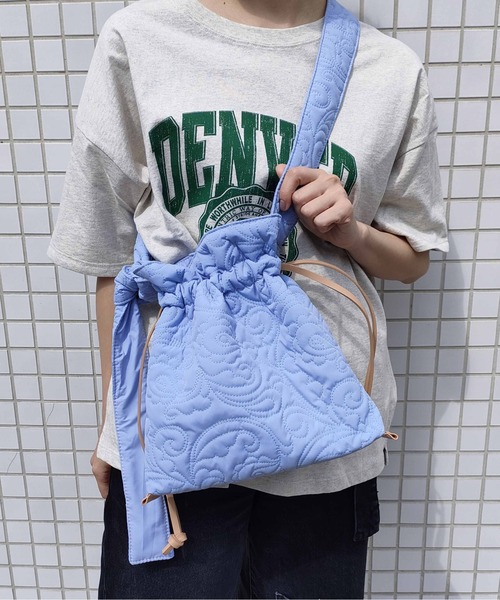 CONTROL FREAK / CTFK（コントロールフリーク）の「CONTROL FREAK(コントロールフリーク)ペイズリーキルトminiショルダー（ショルダーバッグ・レディース・アイボリー/モカ/ブラック/シルバー/ブルー・FREE）」の5枚目の写真