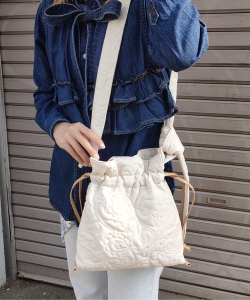 CONTROL FREAK / CTFK（コントロールフリーク）の「CONTROL FREAK(コントロールフリーク)ペイズリーキルトminiショルダー（ショルダーバッグ・レディース・アイボリー/モカ/ブラック/シルバー/ブルー・FREE）」の17枚目の写真