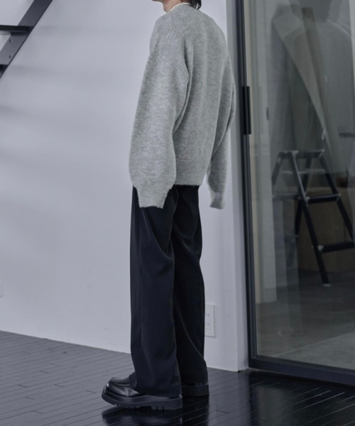 ADAMASTE（アダマスト）の「【2023AW】ソフトタッチオーバーサイズクルーネックニット（ニット/セーター・メンズ・パープル/ブラック/エメラルド/ブルー/ライトグレー・SMALL/MEDIUM/LARGE）」の18枚目の写真