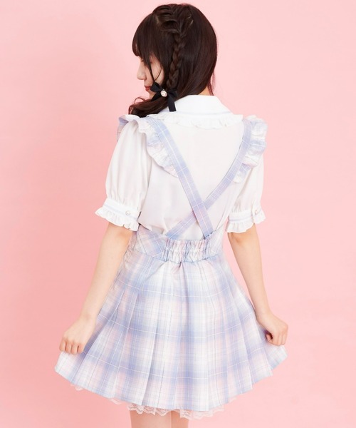 Secret Honey（シークレットハニー）の「リボンネクタイブラウス（シャツ/ブラウス・レディース・ブルー/ブラック・MEDIUM）」の7枚目の写真