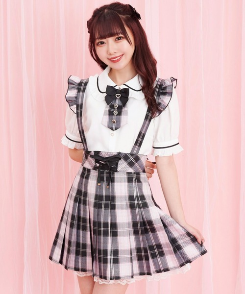 Secret Honey（シークレットハニー）の「リボンネクタイブラウス（シャツ/ブラウス・レディース・ブルー/ブラック・MEDIUM）」の3枚目の写真