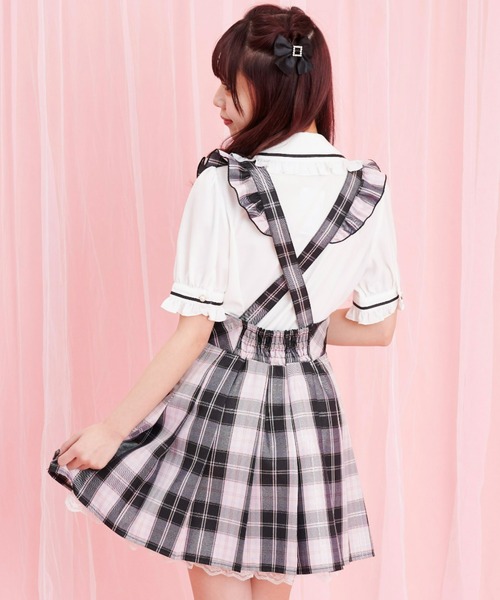 Secret Honey（シークレットハニー）の「リボンネクタイブラウス（シャツ/ブラウス・レディース・ブルー/ブラック・MEDIUM）」の5枚目の写真