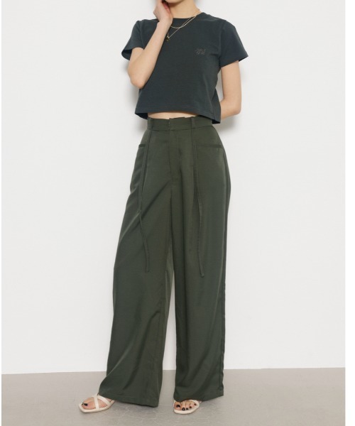 LAGUA GEM（ラグアジェム）の「MANNISH バギーパンツ（その他パンツ・レディース・杢グレー/ダークグリーン/ブラック・X-SMALL/SMALL/MEDIUM）」の19枚目の写真