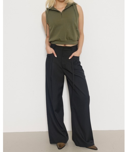 LAGUA GEM（ラグアジェム）の「MANNISH バギーパンツ（その他パンツ・レディース・杢グレー/ダークグリーン/ブラック・X-SMALL/SMALL/MEDIUM）」の20枚目の写真