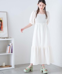 WEGO | WEGO/【一部店限定】シャーリングロングワンピース(ワンピース)