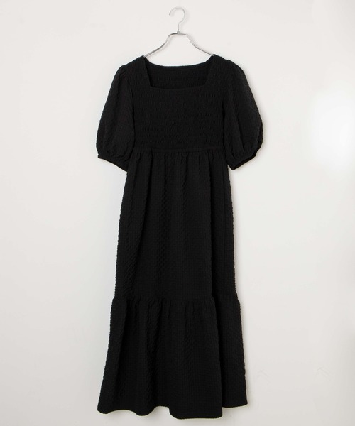 WEGO(ウィゴー)の「WEGO/【一部店限定】シャーリングロングワンピース(ワンピース・レディース・ホワイト系その他2/ブラック系その他2・FREE)」の13枚目の写真