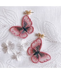 【fuwari】ジルコニア 蝶々 ピアス(MA)