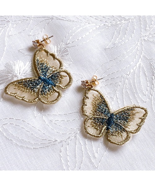 tone(トーン)の「【fuwari】ジルコニア 蝶々 ピアス(MA)(ピアス(両耳用)・レディース・ブルー/ピンク/グリーン/ゴールド・FREE)」の21枚目の写真