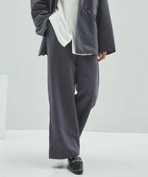 【cussil/クシル】ドレスツイル 1タックワイドストレートスラックス
