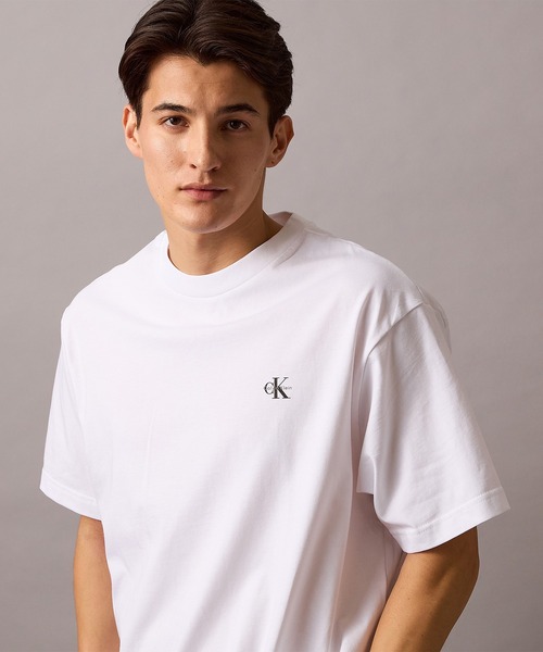 【CK Jeans】 リラックス フィット ロゴ 長袖 Tシャツ Calvin Klein tシャツ 「WEB限定」ユニセックス CK ロゴ