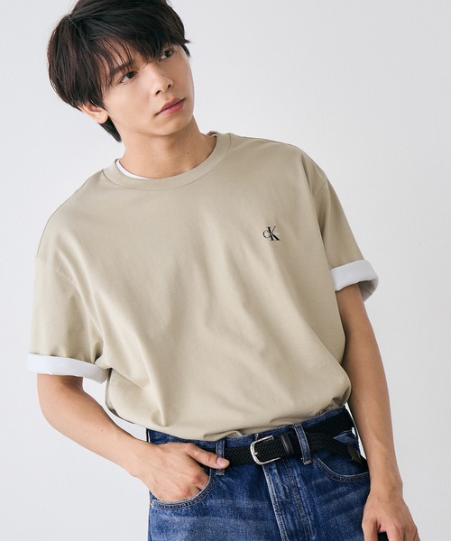   ユニセックス CK ロゴ リラックスフィット Tシャツ Calvin Klein tシャツ 「WEB限定」ユニセックス CK ロゴ