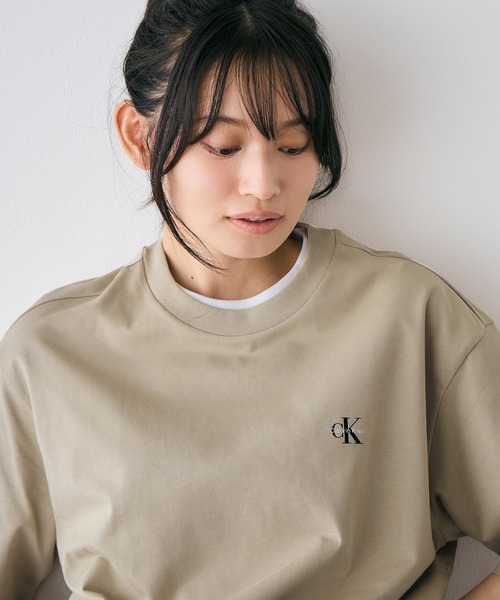 WEB限定】ユニセックス CK ロゴ リラックスフィット Tシャツ 2枚セット