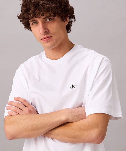 WEB限定】ユニセックス CK ロゴ リラックスフィット Tシャツ 2枚セット