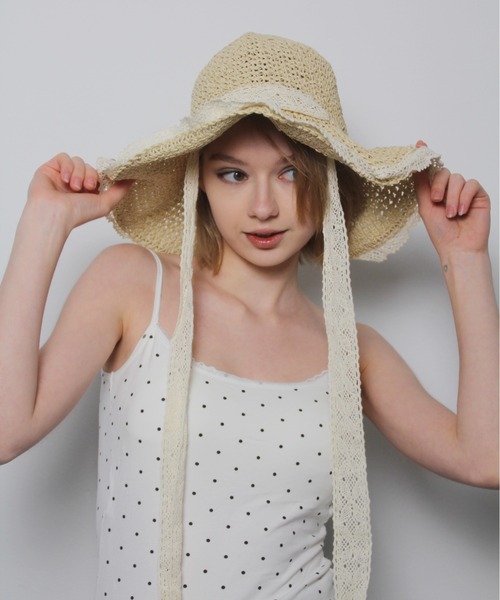 Angelic Pretty Cherry Straw Hat 麦わら帽子 Aimee Rollable Straw Floppy Hat | Packab | Chin Strap | Eric Javits