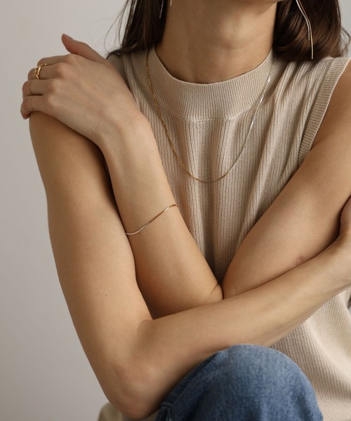 PAS TIERRA(パティエラ)の「PAS TIERRA(パティエラ)/【Lien】ベネコンビブレス(ブレスレット・レディース・シルバー×ゴールド・FREE)」の3枚目の写真