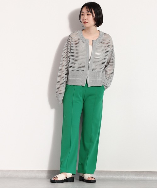 cepo(セポ)の「メッシュニット ジップカーディガン(カーディガン/ボレロ・レディース・オレンジ/オフホワイト/サックスブルー/チャコール/ミント/ベージュ・M)」の17枚目の写真