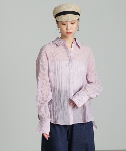 ◆シアーオーバーシャツ