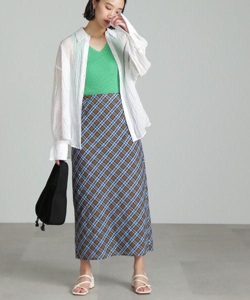 FREE'S MART（フリーズマート）の「◆シアーオーバーシャツ（シャツ/ブラウス・レディース・ホワイト/パープル/ブルー・SMALL/MEDIUM）」の18枚目の写真