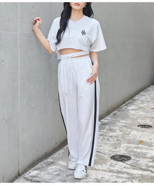 ANAP（アナップ）の「ミニ裏毛ラインデザインセットアップ（スウェット