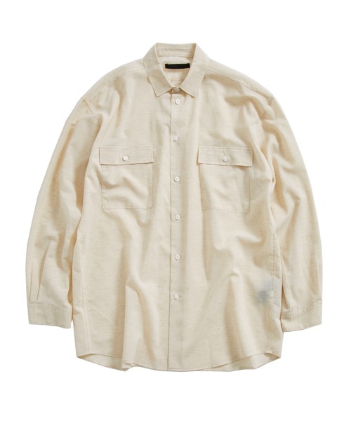 Juha(ユハ)の「【JUHA/ユハ】SOFT SHEER SHIRT(シャツ/ブラウス・メンズ・キナリ/ブラック・3/4)」の1枚目の写真