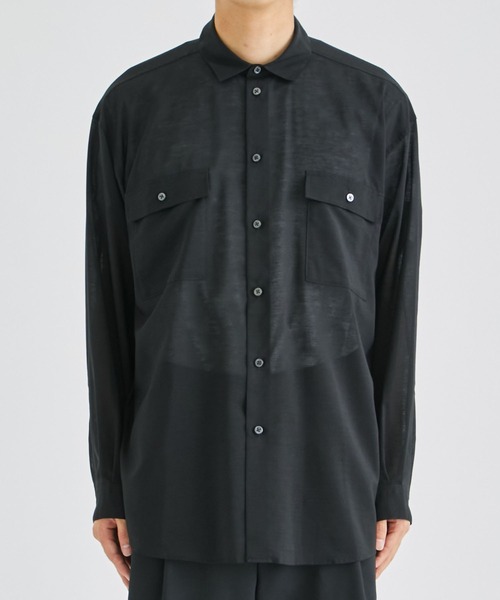 Juha(ユハ)の「【JUHA/ユハ】SOFT SHEER SHIRT(シャツ/ブラウス・メンズ・キナリ/ブラック・3/4)」の21枚目の写真