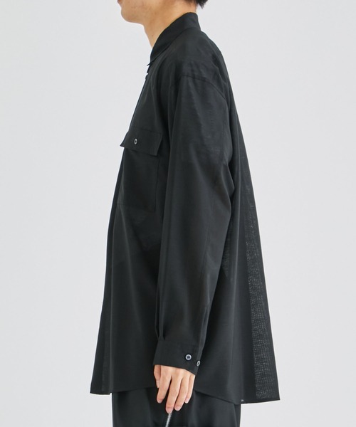Juha(ユハ)の「【JUHA/ユハ】SOFT SHEER SHIRT(シャツ/ブラウス・メンズ・キナリ/ブラック・3/4)」の10枚目の写真