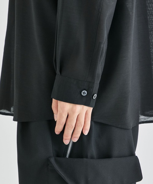 Juha(ユハ)の「【JUHA/ユハ】SOFT SHEER SHIRT(シャツ/ブラウス・メンズ・キナリ/ブラック・3/4)」の17枚目の写真