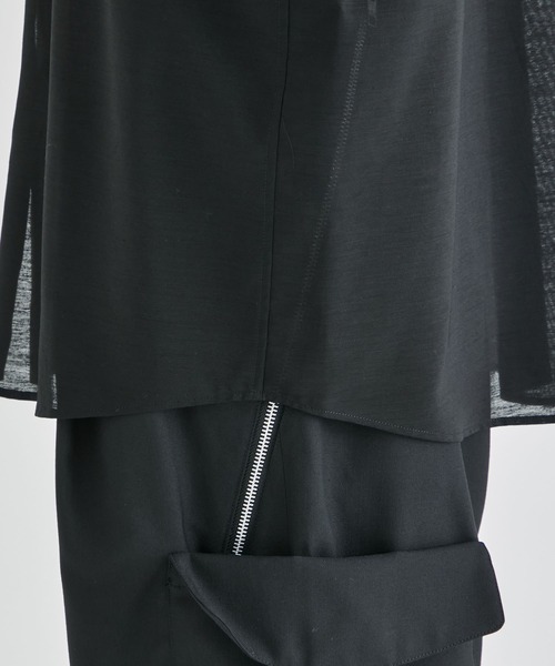 Juha(ユハ)の「【JUHA/ユハ】SOFT SHEER SHIRT(シャツ/ブラウス・メンズ・キナリ/ブラック・3/4)」の5枚目の写真