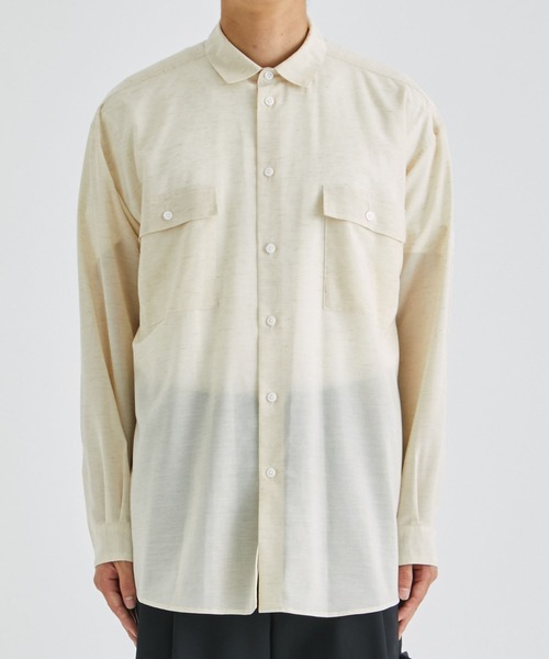 Juha(ユハ)の「【JUHA/ユハ】SOFT SHEER SHIRT(シャツ/ブラウス・メンズ・キナリ/ブラック・3/4)」の15枚目の写真