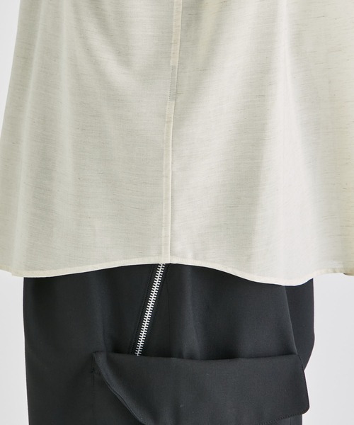 Juha(ユハ)の「【JUHA/ユハ】SOFT SHEER SHIRT(シャツ/ブラウス・メンズ・キナリ/ブラック・3/4)」の7枚目の写真