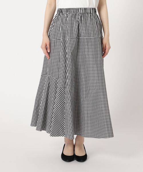 JOURNAL STANDARD relume タフタ　ロングスカート JOURNAL STANDARD relume - タフタチェックフレアースカートの