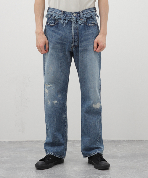 FILL THE BILL(フィルザビル)の「【FILL THE BILL/ フィルザビル】WAIST FRINGE 5POCKET JEANS(デニムパンツ・メンズ・ネイビー・1/2/3)」の3枚目の写真