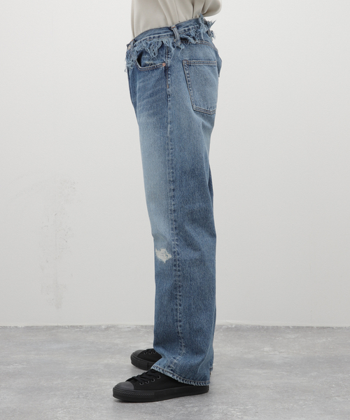 FILL THE BILL(フィルザビル)の「【FILL THE BILL/ フィルザビル】WAIST FRINGE 5POCKET JEANS(デニムパンツ・メンズ・ネイビー・1/2/3)」の4枚目の写真