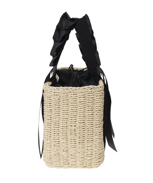 Edit Sheen(エディットシーン)の「グログランリボンハンドルボックスかごバッグ(かごバッグ・レディース・ベージュ・FREE)」の10枚目の写真