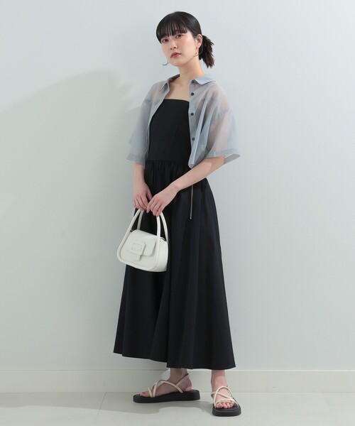 Ray BEAMS（レイビームス）の「Ray BEAMS / キリカエ ベアトップ ワンピース（ワンピース・レディース・ベージュ/ブラック・0/1）」の13枚目の写真