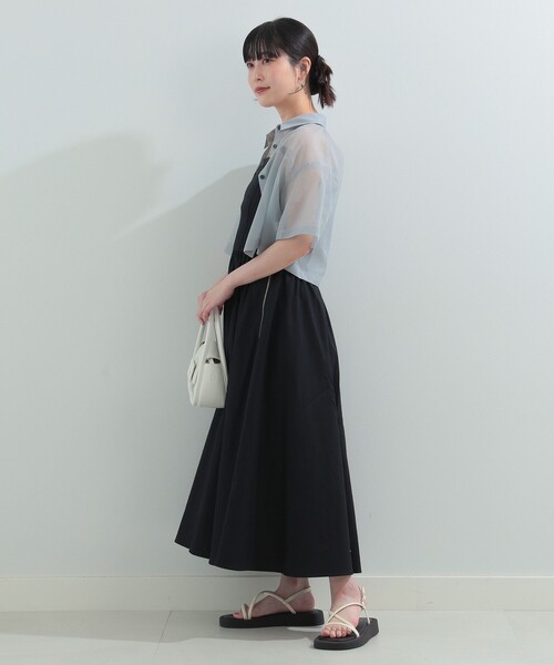 Ray BEAMS（レイビームス）の「Ray BEAMS / キリカエ ベアトップ ワンピース（ワンピース・レディース・ベージュ/ブラック・0/1）」の5枚目の写真