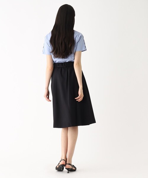 index(インデックス)の「◆シルキータッチ フェイクパールスリーブトップス【接触冷感/洗濯機洗い可】(Tシャツ/カットソー・レディース・ライトグレー/ネイビー/ライトブルー・36/38/40/42)」の5枚目の写真