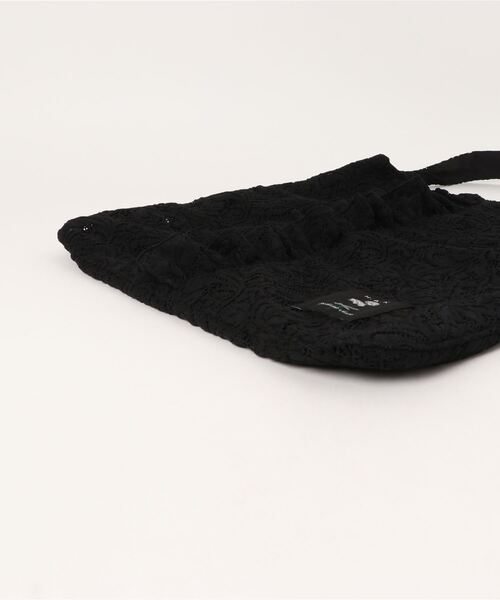 H.A.K（ハク）の「ラッセルレースフリルトートバッグ（トートバッグ・レディース・ブラック/グリーン・FREE）」の5枚目の写真