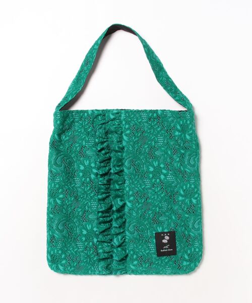 H.A.K（ハク）の「ラッセルレースフリルトートバッグ（トートバッグ・レディース・ブラック/グリーン・FREE）」の7枚目の写真