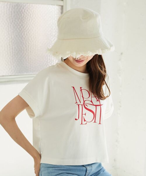 MAJESTIC LEGON(マジェスティックレゴン)の「アレンジスリーブカラーロゴTee(Tシャツ/カットソー・レディース・グリーン系その他/レッド系その他2/イエロー系その他・MEDIUM)」の21枚目の写真