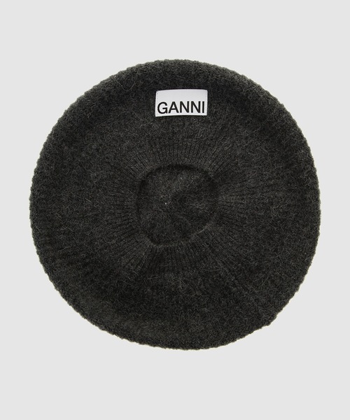 GANNI（ガニー）の「Soft Wool Beret（ハンチング/ベレー帽・レディース・アッシュグレー・ONE SIZE）」の2枚目の写真