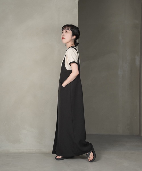 lawgy(ラウジー)の「fake waffle bi color t shirt(Tシャツ/カットソー・レディース・ブラック/アイボリー・FREE)」の9枚目の写真