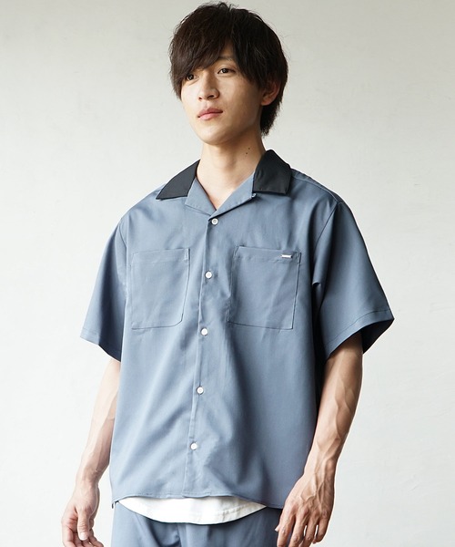 MinoriTY(マイノリティ)の「【MinoriTY】夏素材TRPUクレリックオープンカラー半袖シャツ 短丈 メンズ 夏服 開襟シャツ(シャツ/ブラウス・メンズ・サックスブルー/ブラック/ベージュ/モカ・L/M)」の16枚目の写真