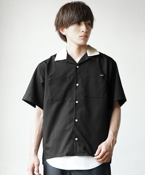 MinoriTY(マイノリティ)の「【MinoriTY】夏素材TRPUクレリックオープンカラー半袖シャツ 短丈 メンズ 夏服 開襟シャツ(シャツ/ブラウス・メンズ・サックスブルー/ブラック/ベージュ/モカ・L/M)」の5枚目の写真