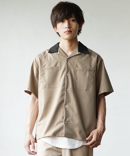 MinoriTY(マイノリティ)の「【MinoriTY】夏素材TRPUクレリックオープンカラー半袖シャツ 短丈 メンズ 夏服 開襟シャツ(シャツ/ブラウス・メンズ・サックスブルー/ブラック/ベージュ/モカ・L/M)」の10枚目の写真